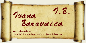 Ivona Barovnica vizit kartica